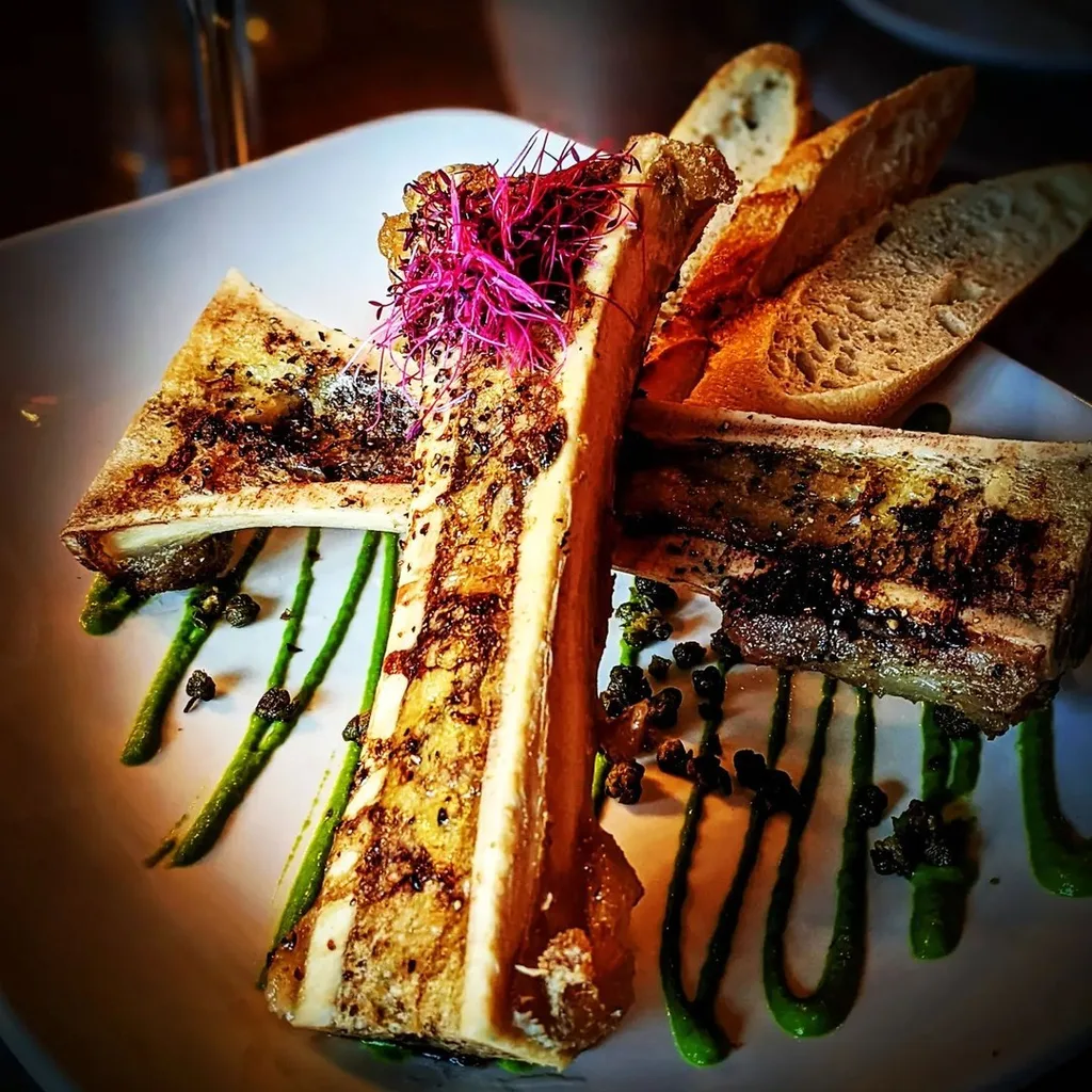 Dessert plate with artistic presentation