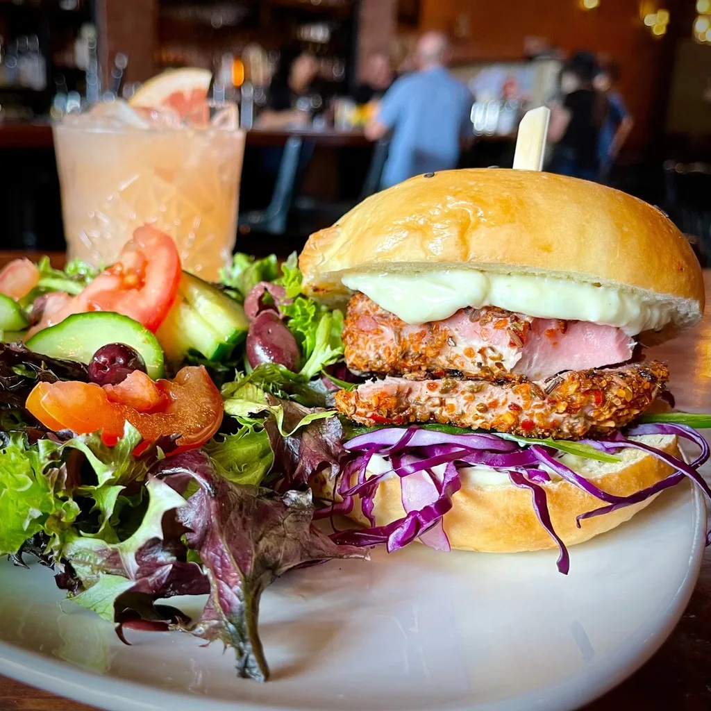 Mason jar pendant lights above the dining room