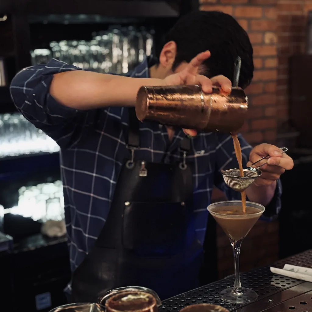 Seasonal table decorations and candlelight